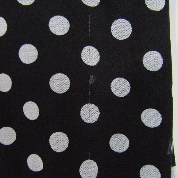 BCBGMaxAzria Top Large Black Polka Dots Sheer Y2K Vintage Whimsygoth Grunge - Picture 9 of 13